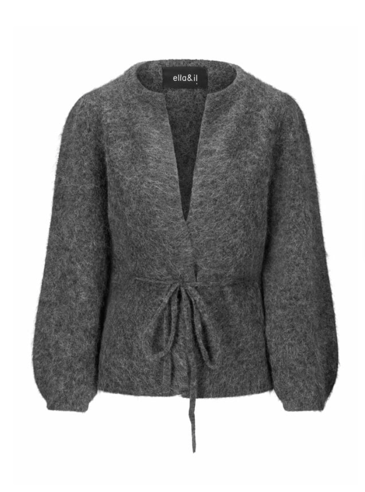 Fredrikke Chunky Cardigan Charcoal