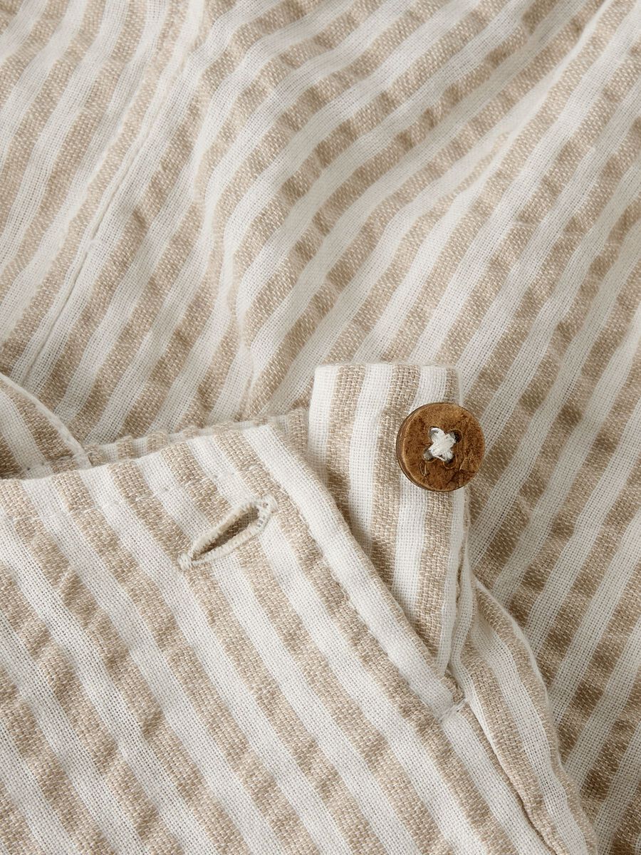 Fausto Loose Overall Coconut Milk/Feather Gray