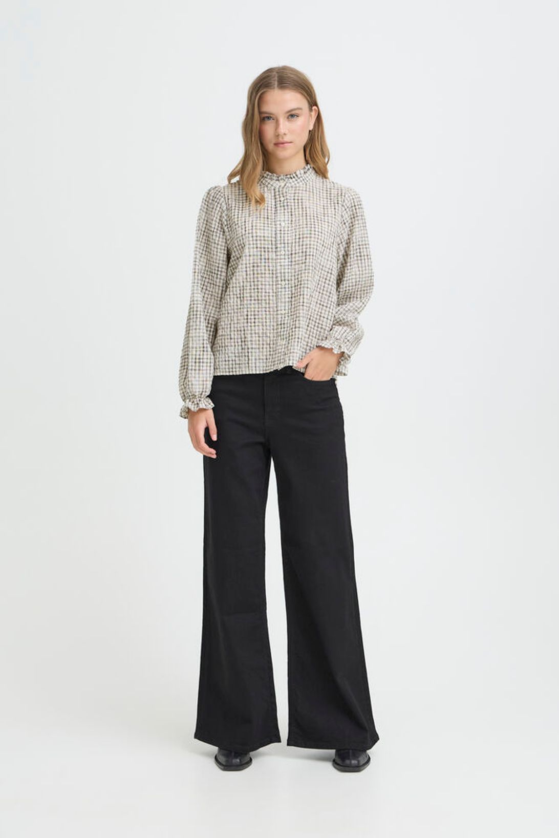 Hesima Shirt Black Check