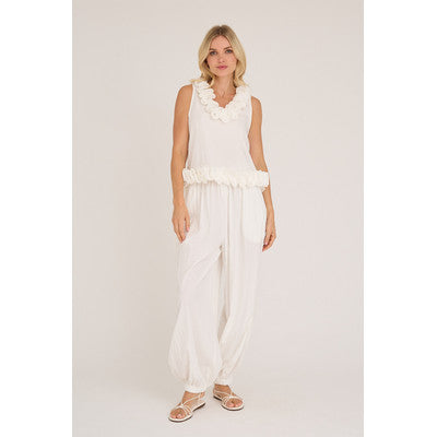 Manon Balloon Pants White