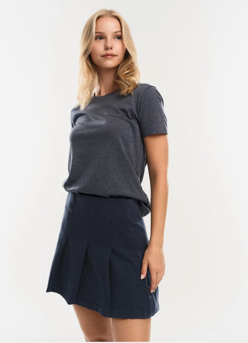 Jane Linen Tee Denim Blue