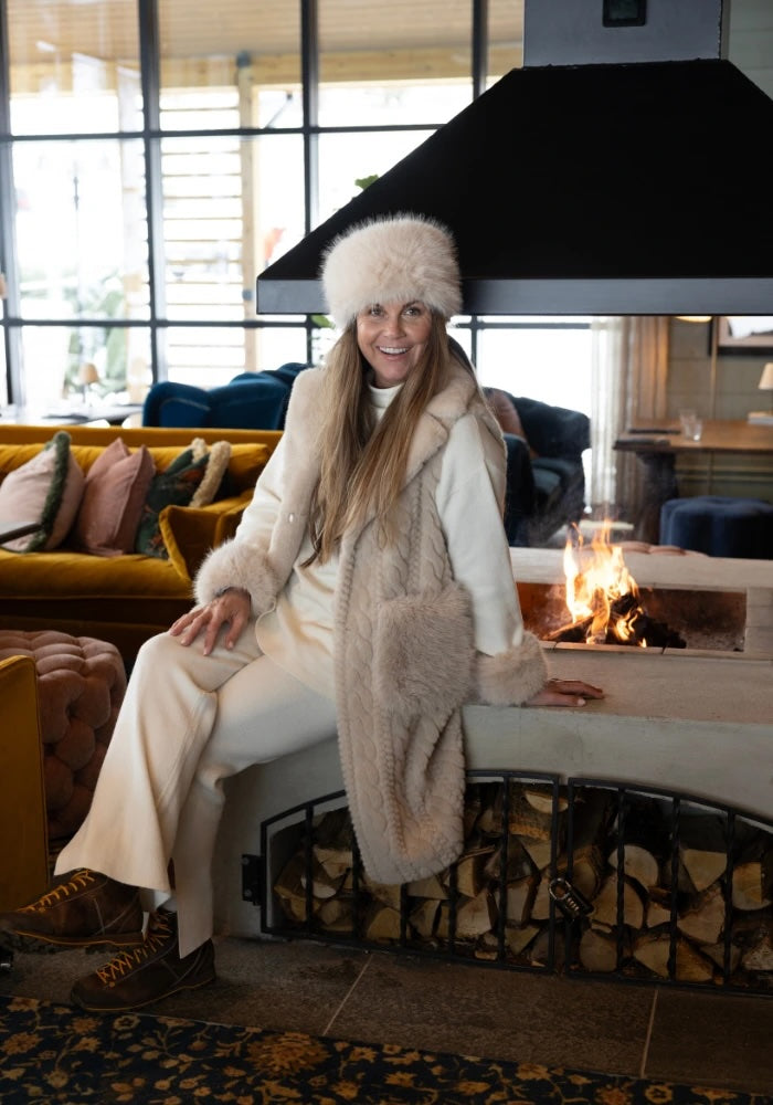 Aspen Lang Vest Lys Beige