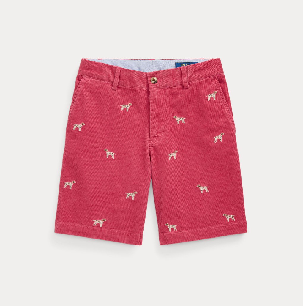 Bedford Shorts Flat Front Red