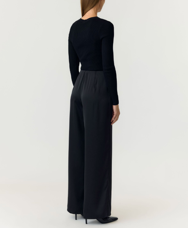 YASPELLA HW Wide Pants Black