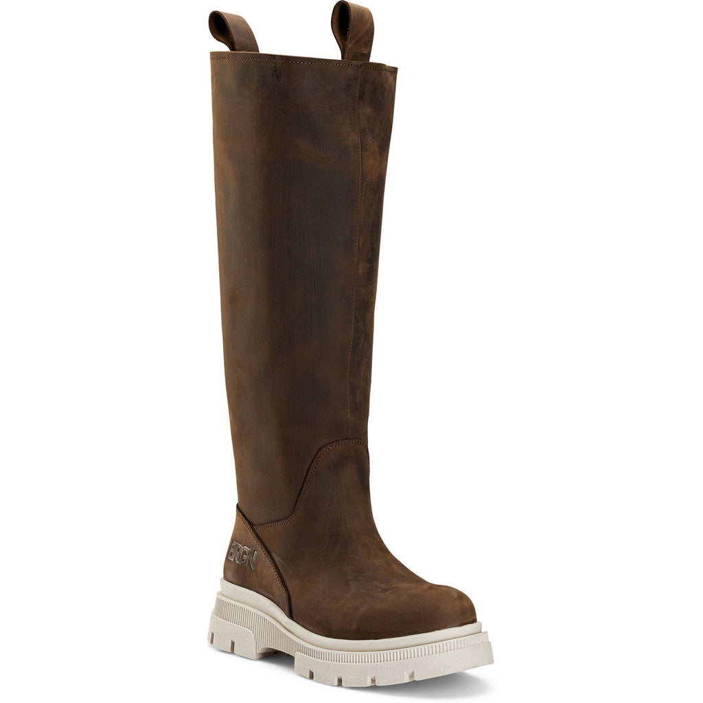High Leather Boots Brown