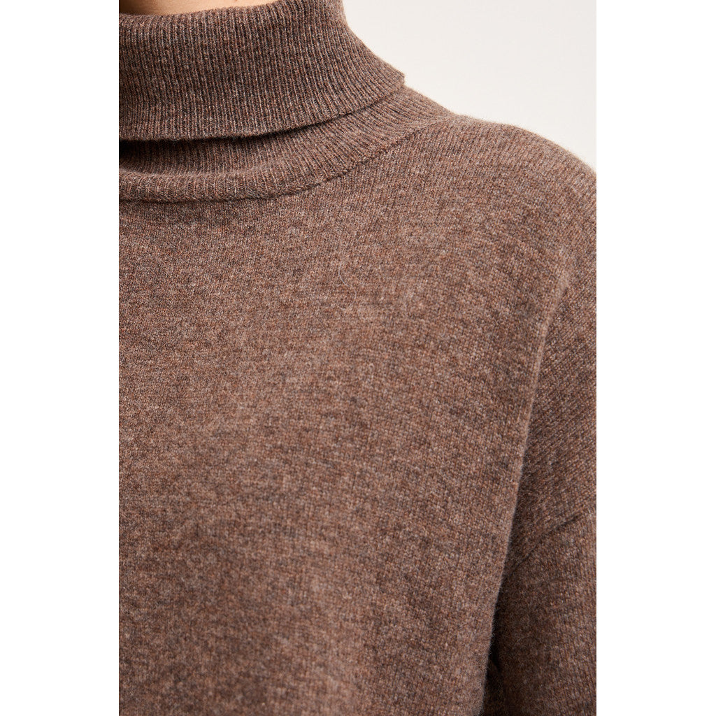 Merino Knit Rollneck Brown