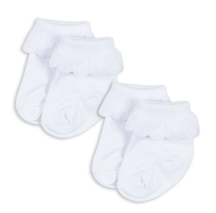 2 Pack Frill Socks Optic White