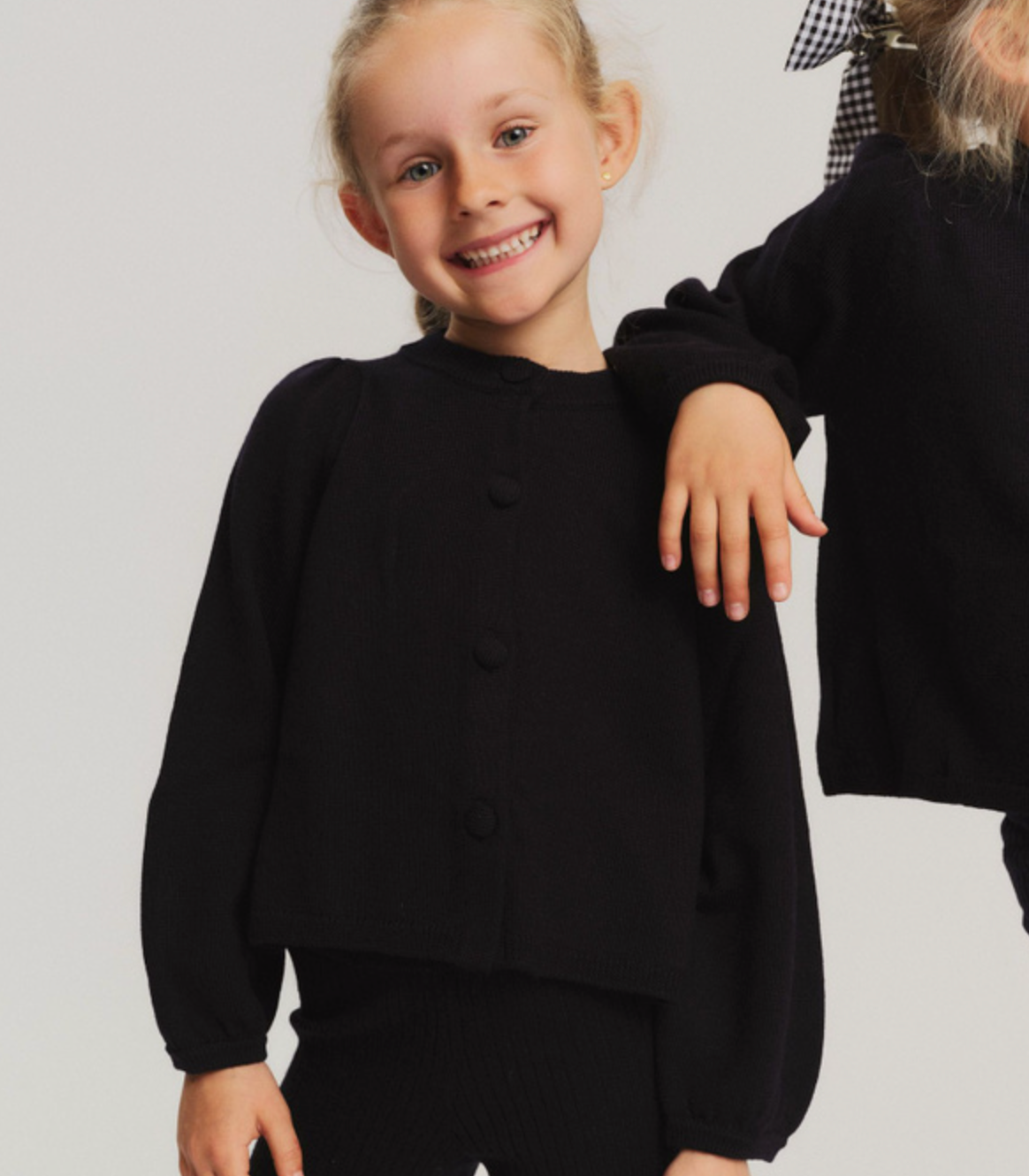KIDS Alicia Merino Cardigan Navy