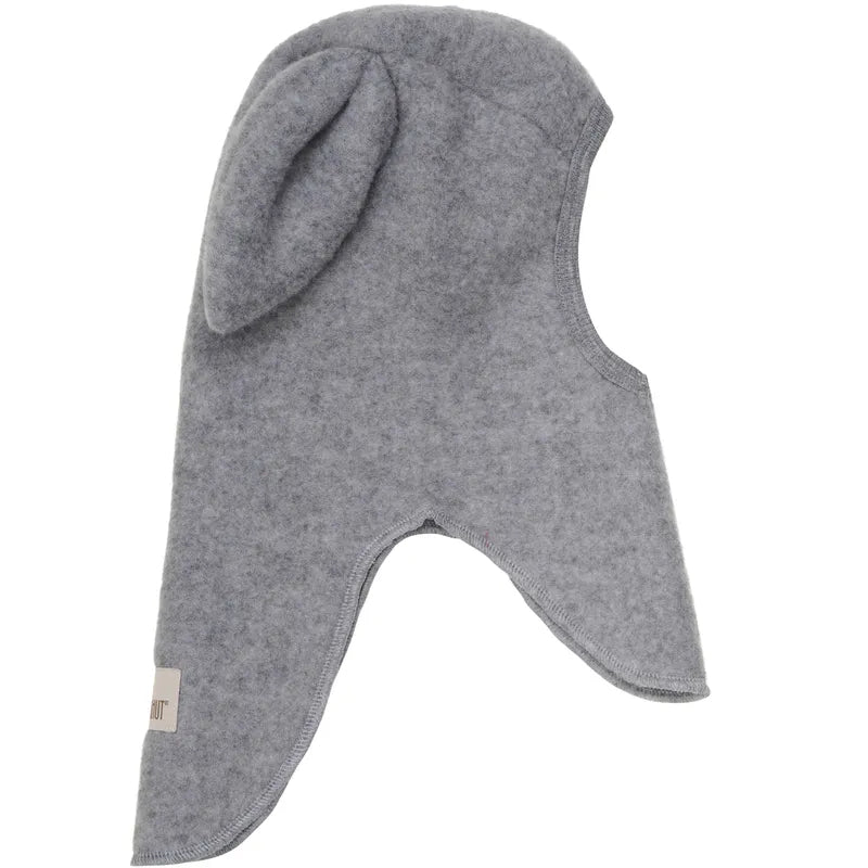 Balaclava Ears Wool Fleece Medium Grey Melange