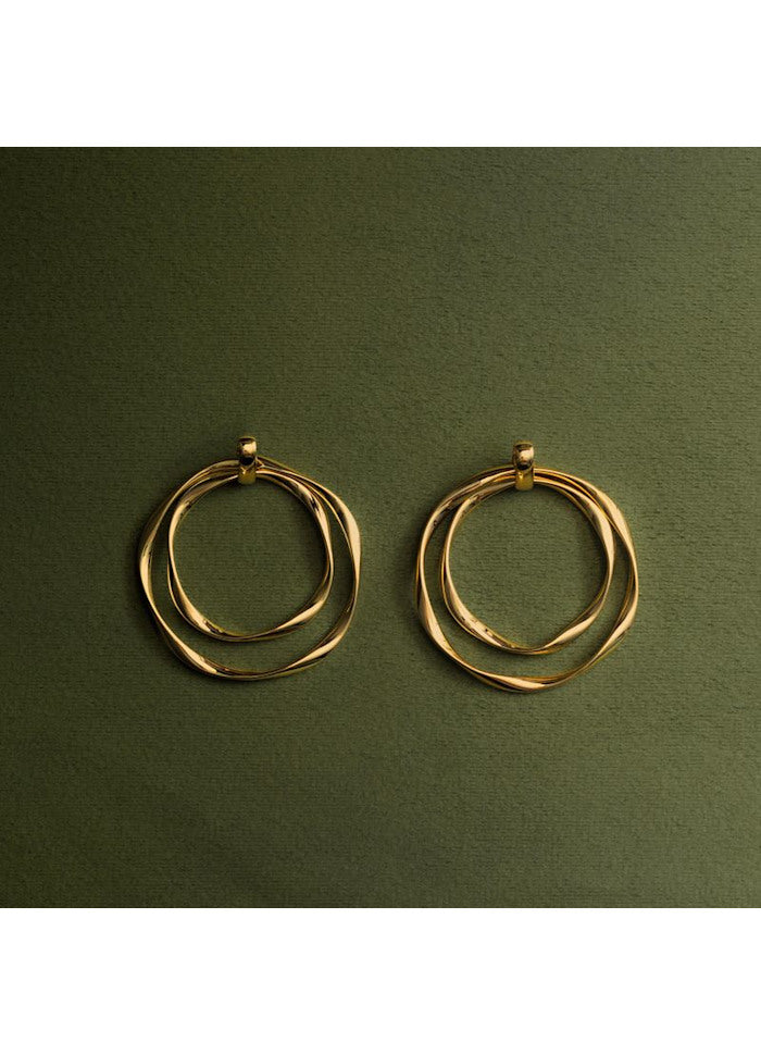 Statement Ribbon Interlocking Earrings