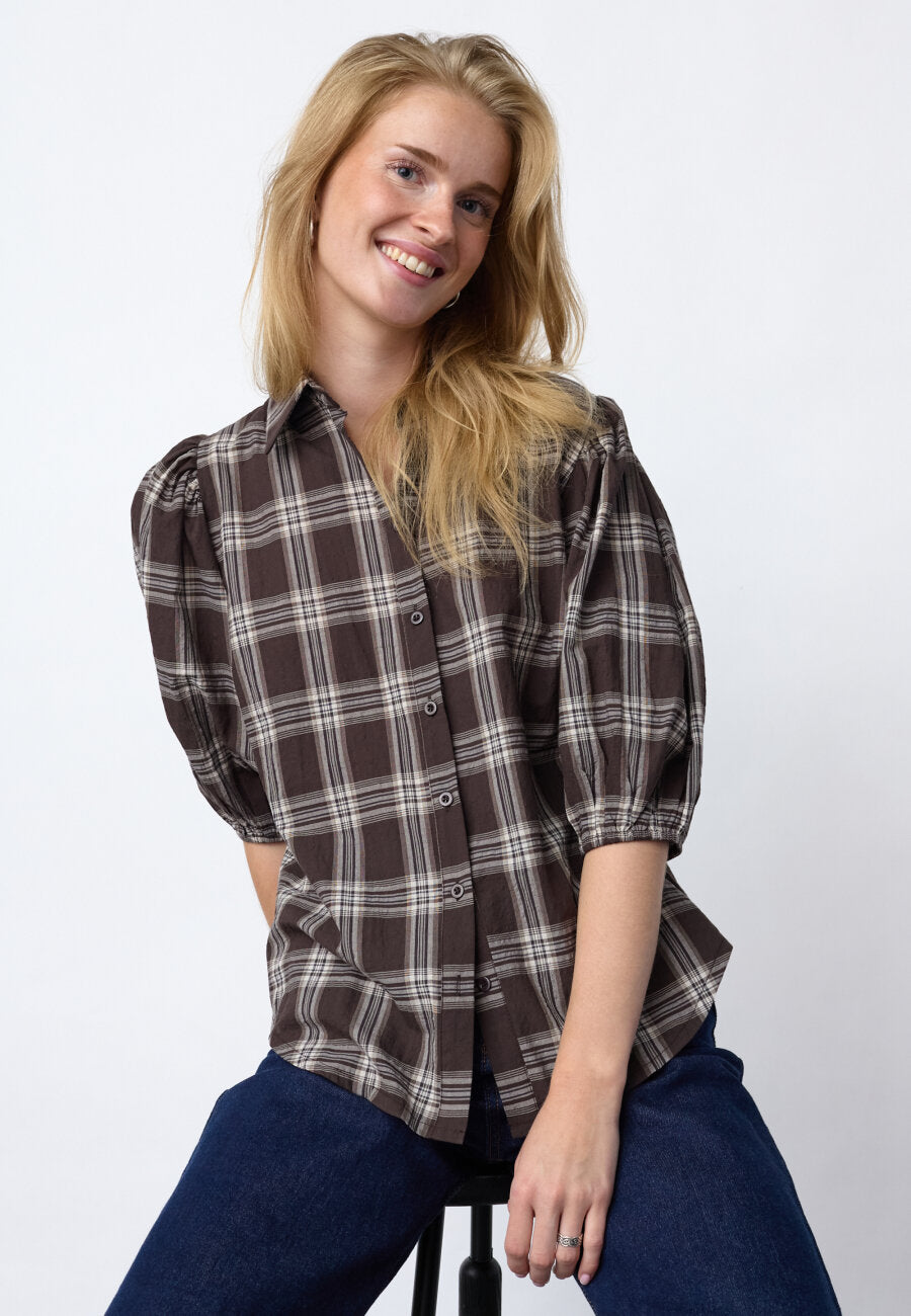 Ella Shirt Brown Check