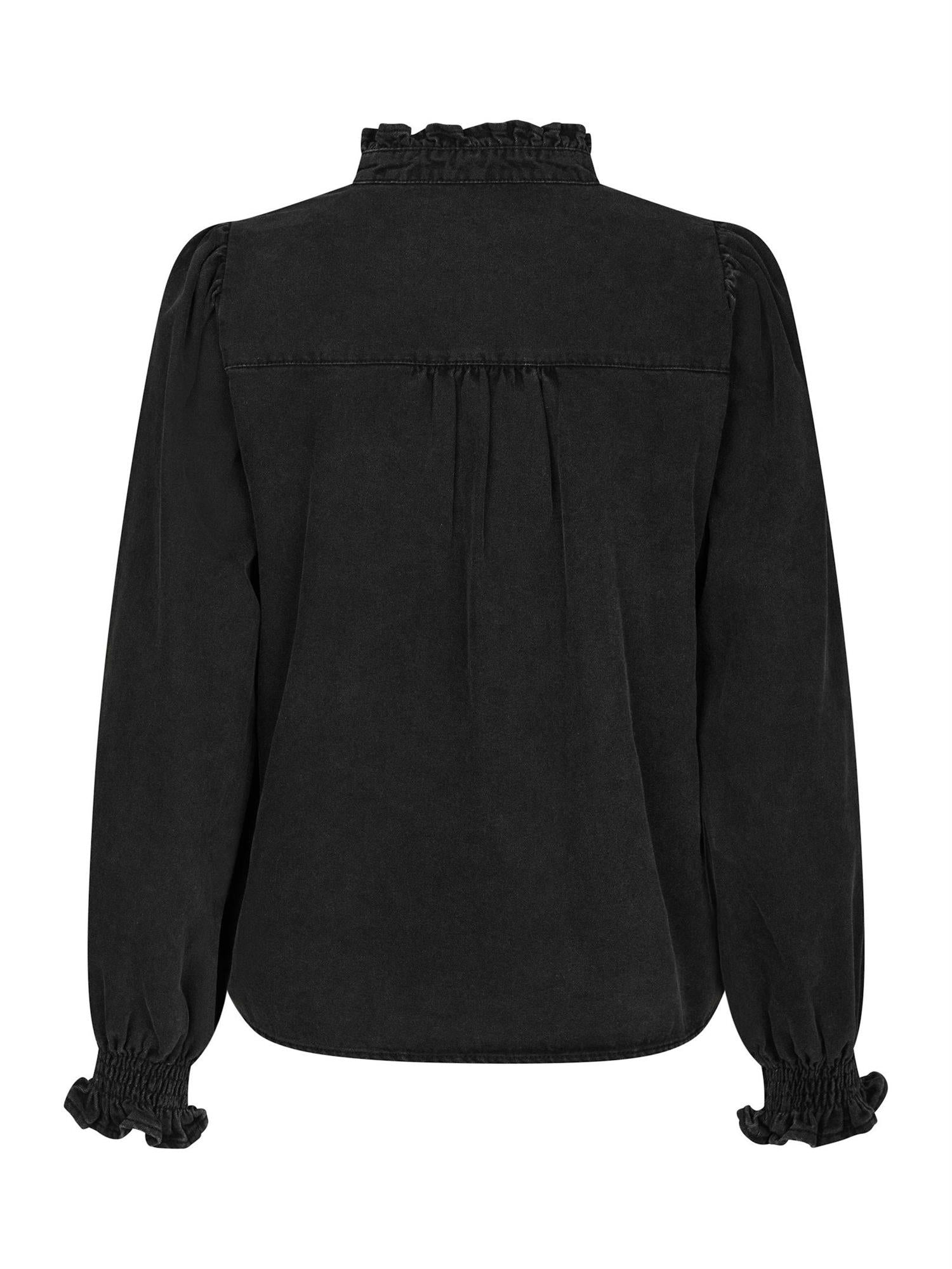 Emmeline Denim Blouse Black