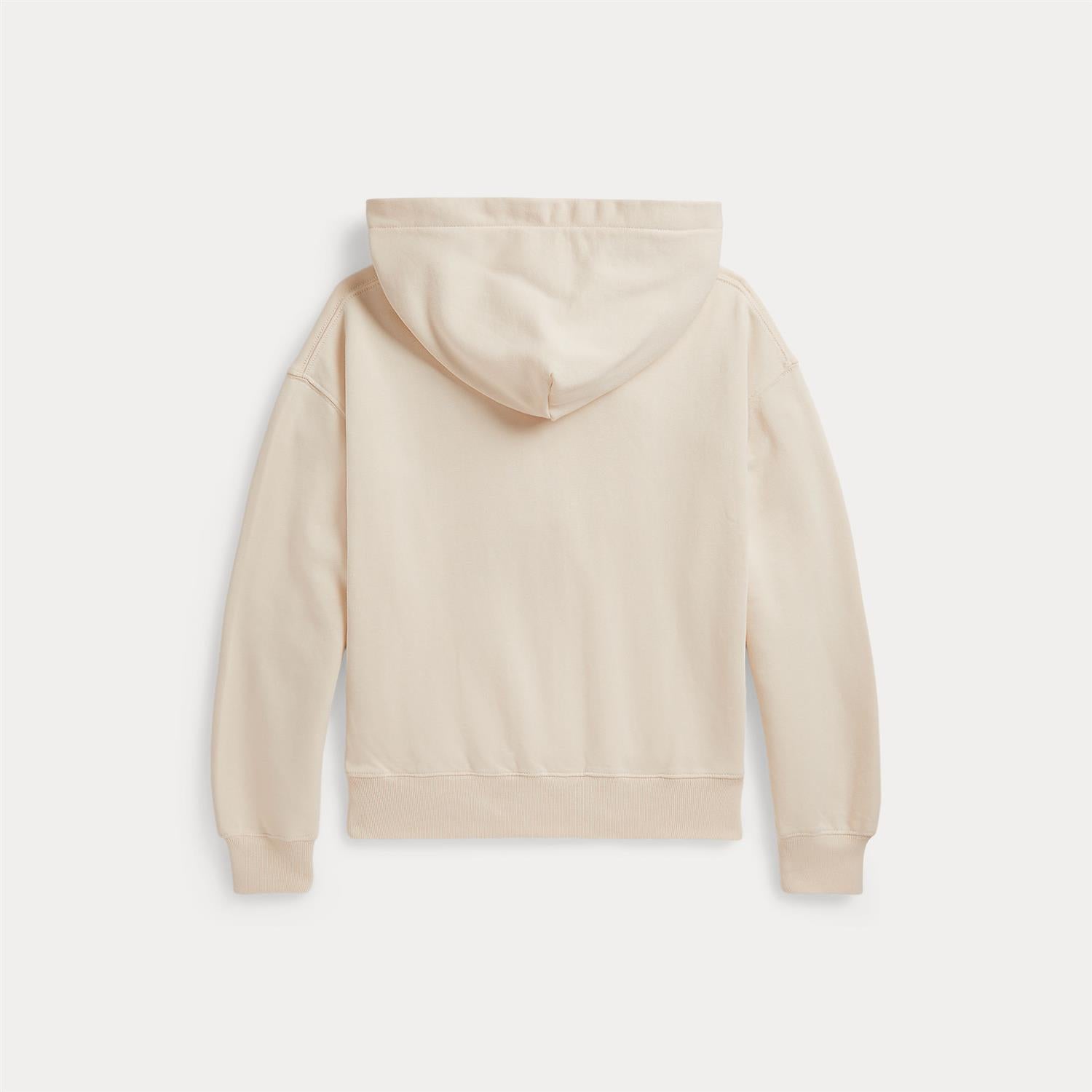 Patchwork Polo Bear French Terry Hoodie Guide Cream