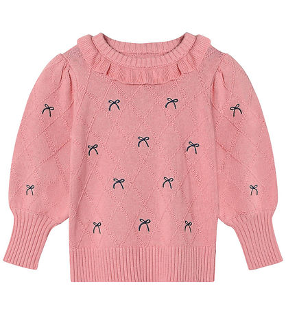 Lucie Bow Pullover Candy Pink