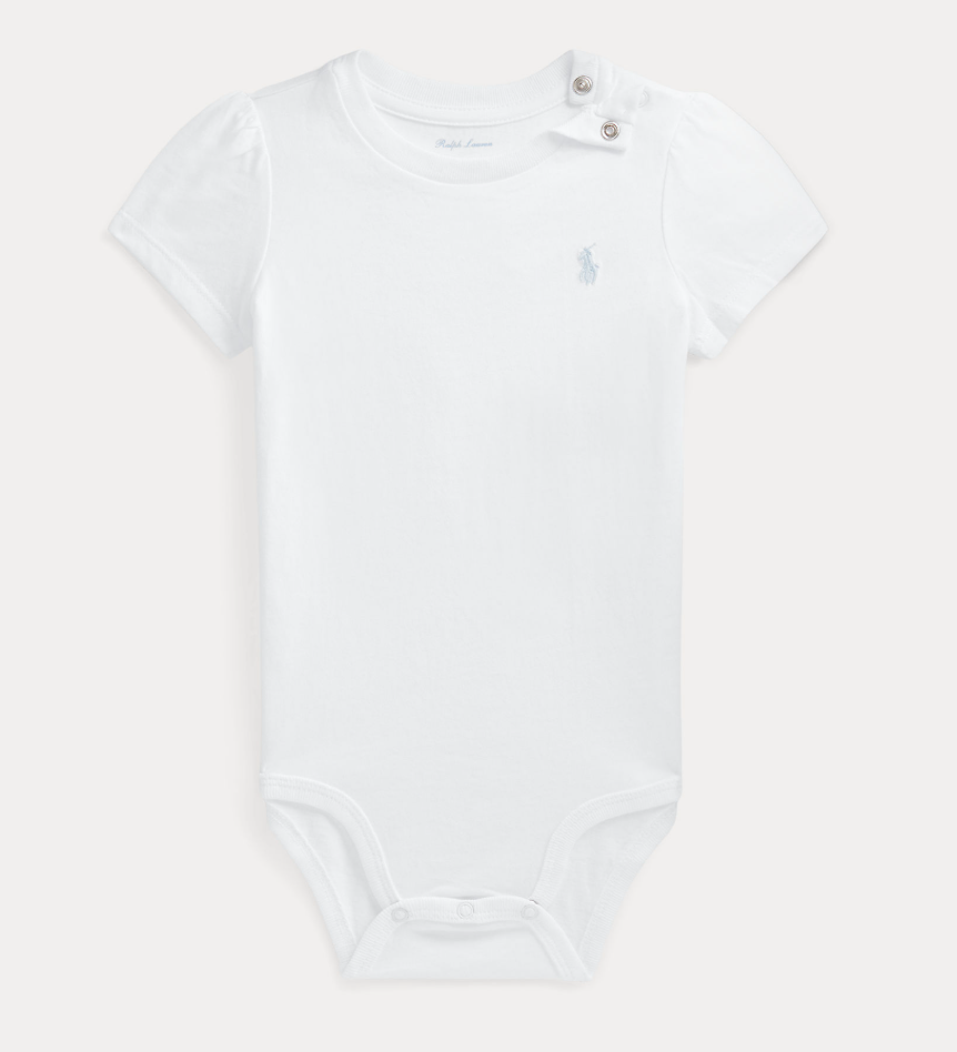 Cotton Jersey Bodysuit White