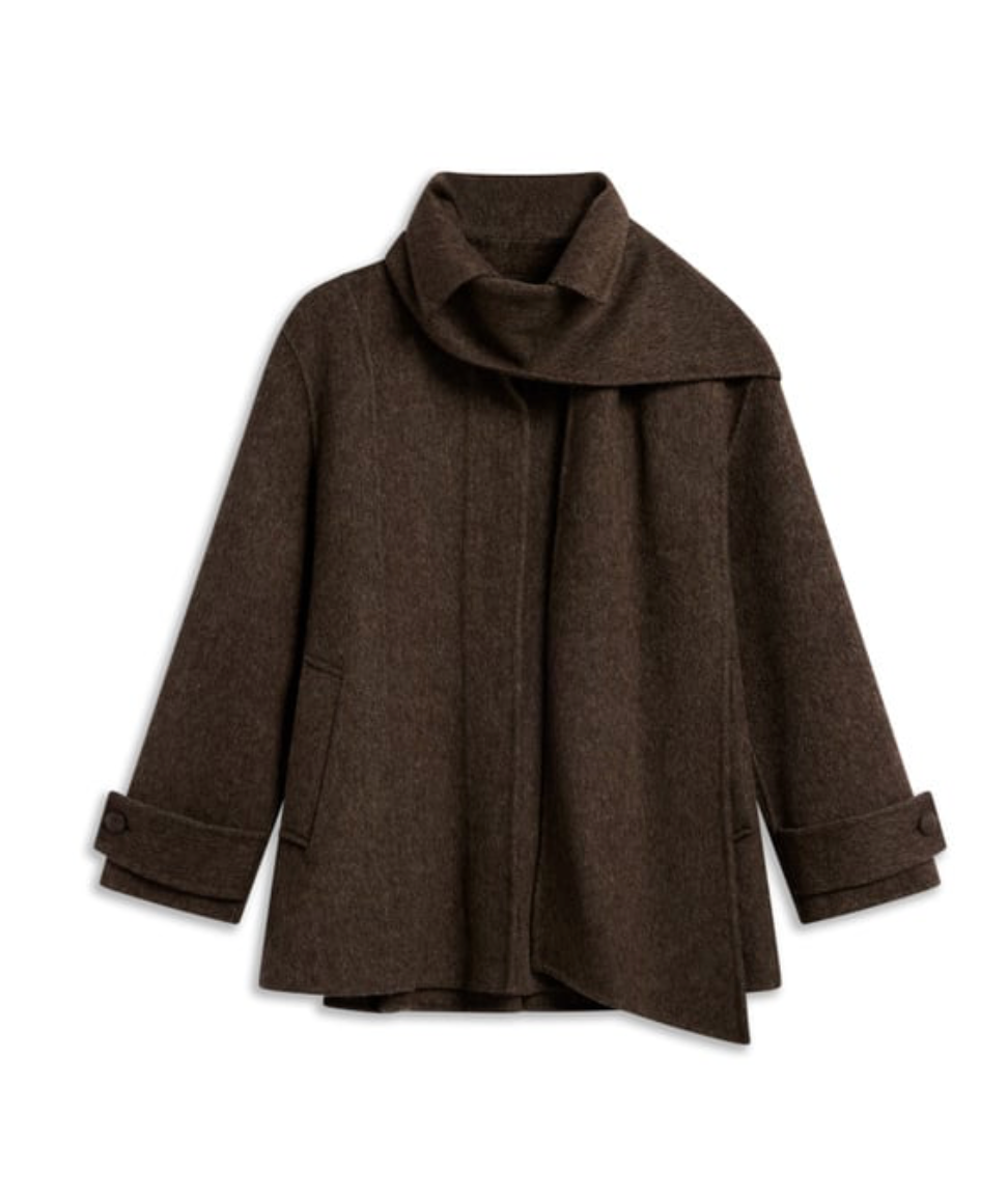 Clara Coat Dark Brown