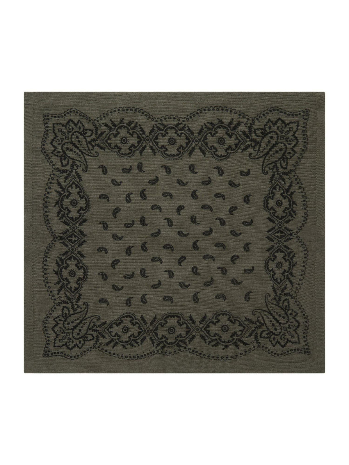 Adelina Paisley Knit Scarf Army