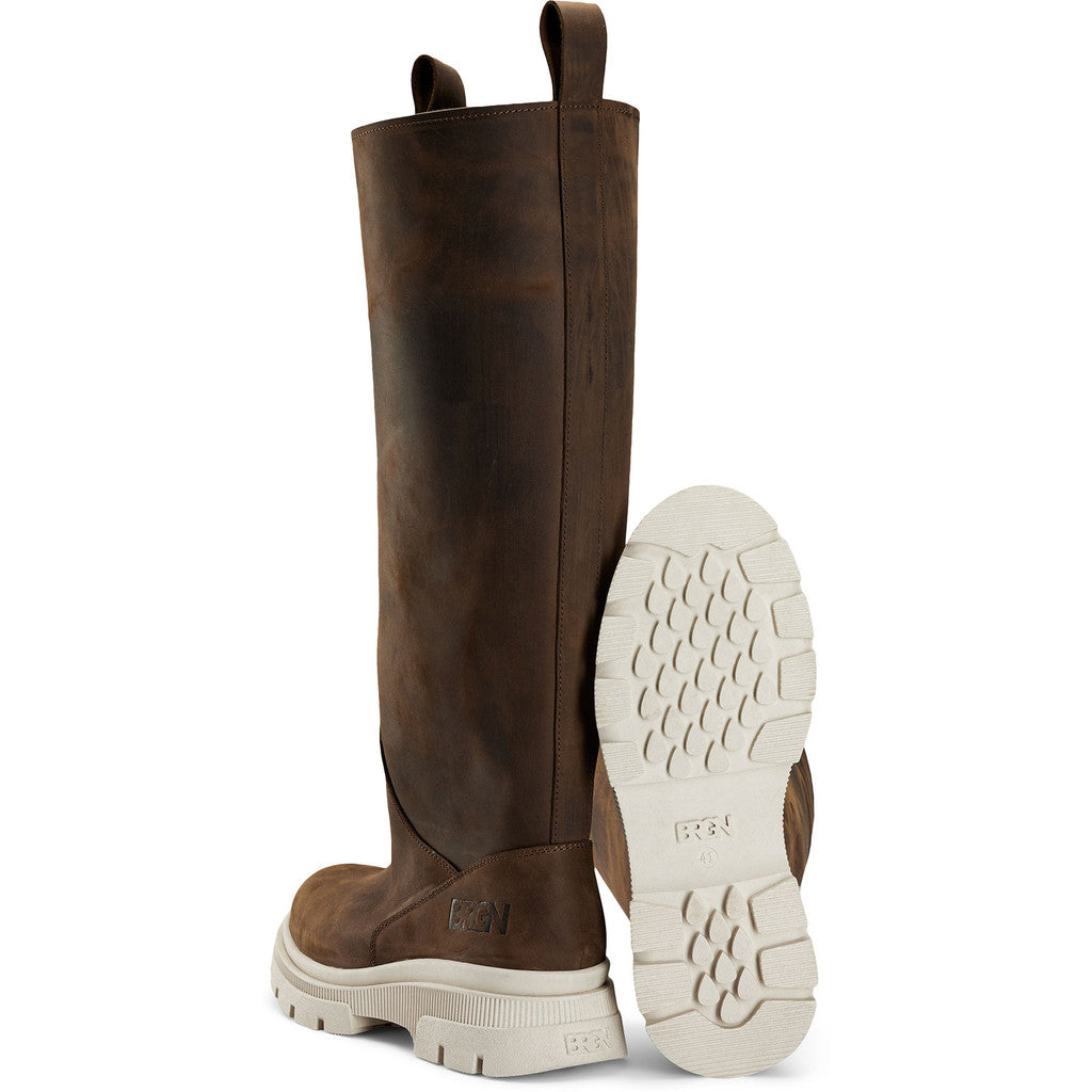 High Leather Boots Brown