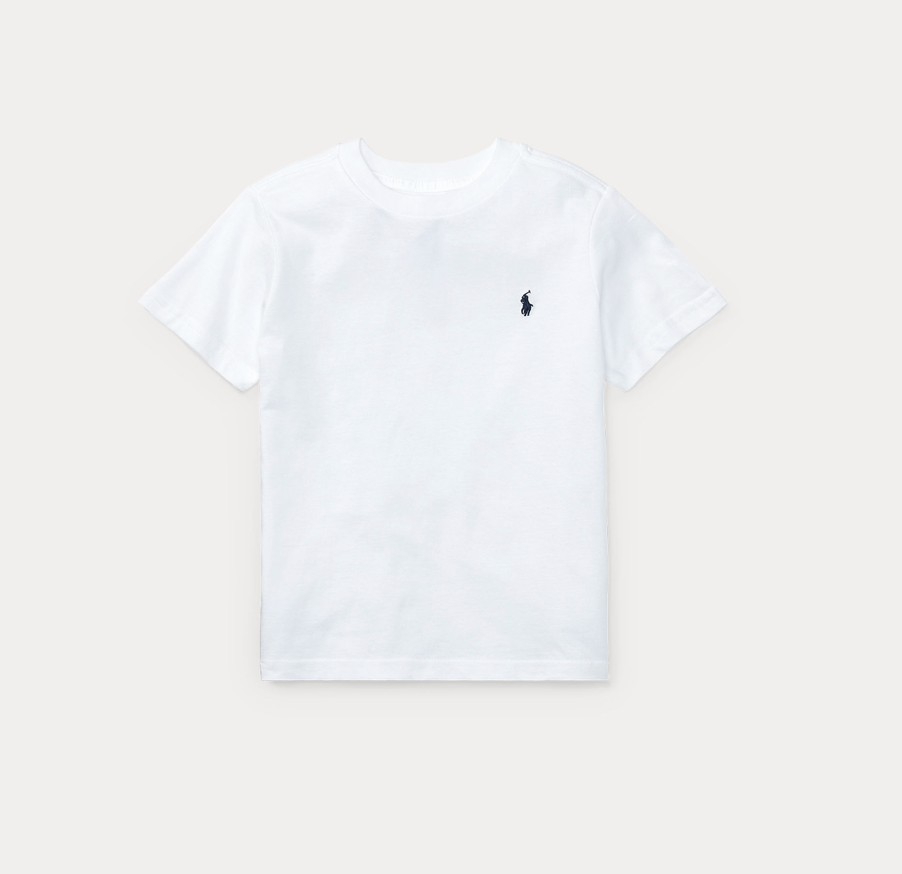 Cotton Jersey Crewneck Tee White