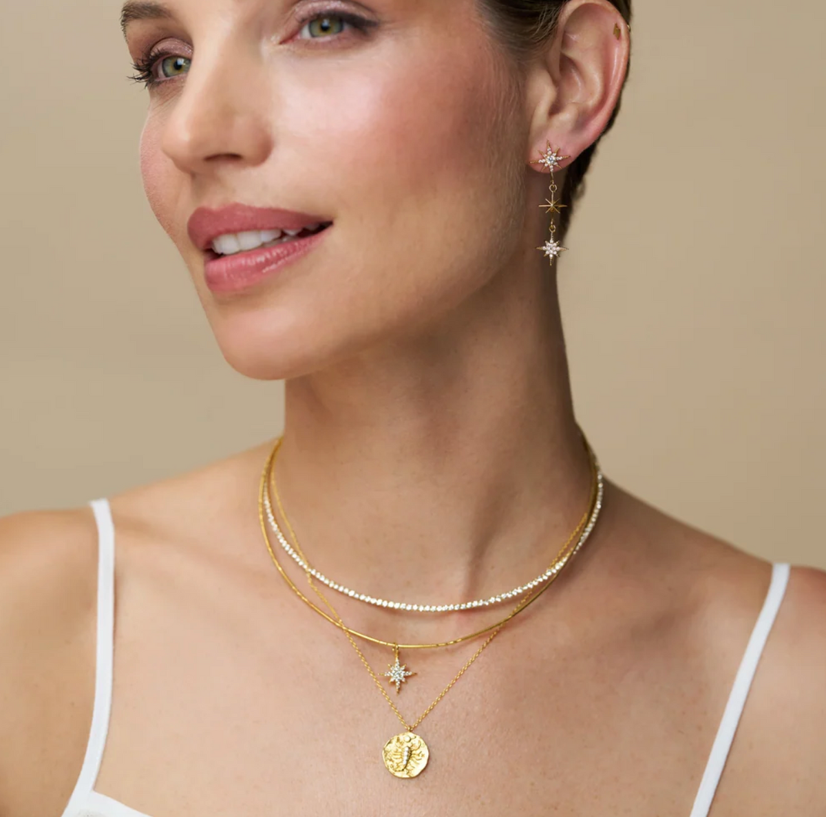 Torque Collar Tennis Necklace