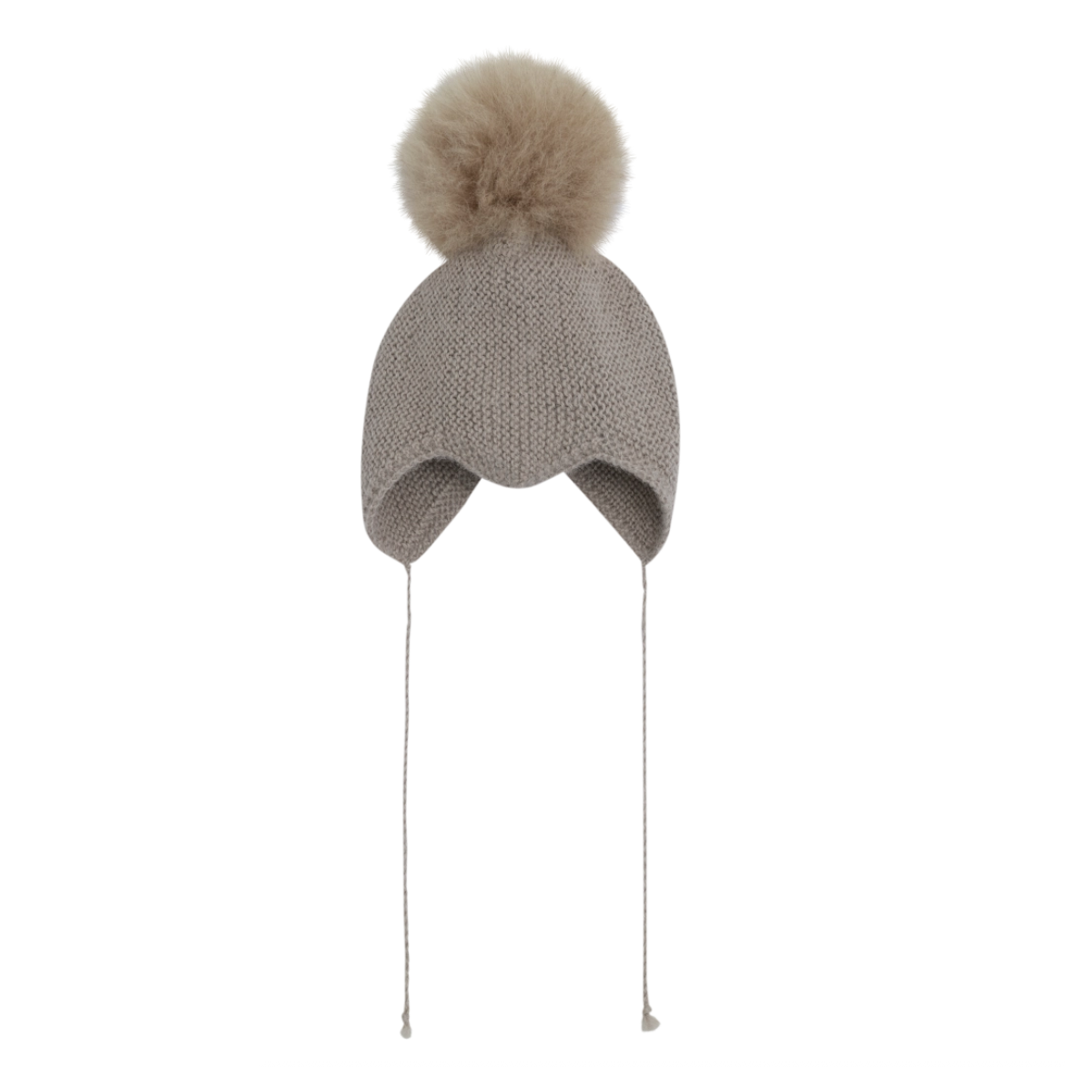 Bonnet Wool Knit Alpaca Pompom Atmosphere
