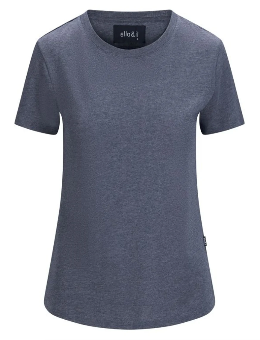 Jane Linen Tee Denim Blue