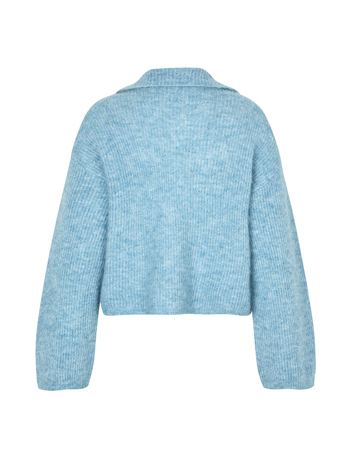 Larya Knit Cardigan Storm Blue Melange