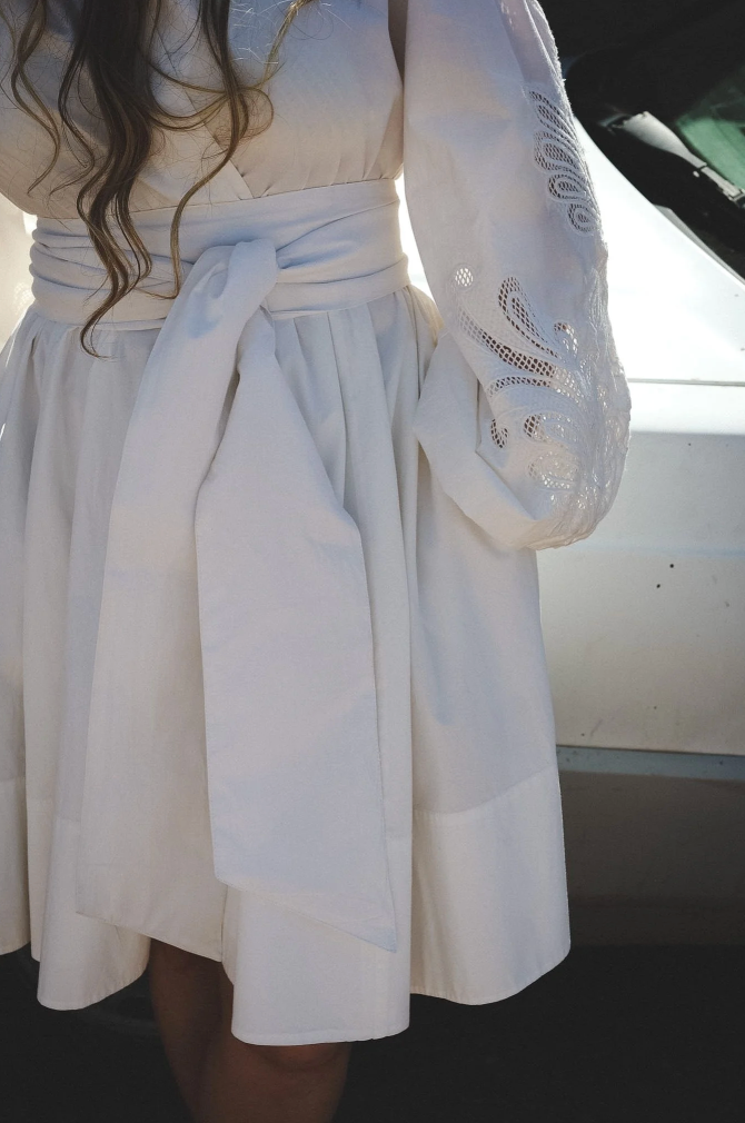 Poplina Dress White