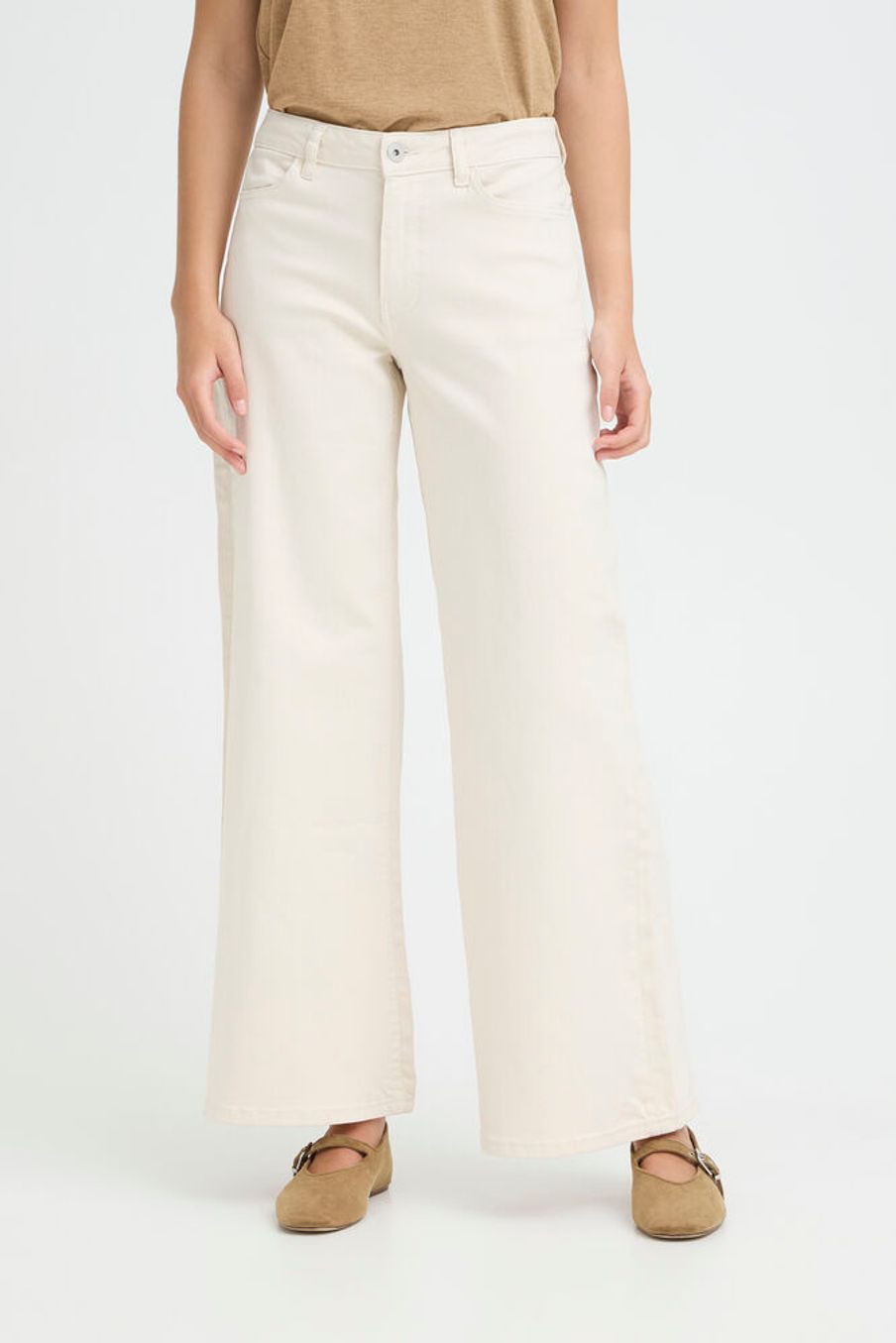 Ziggy Wide Pant Birch White