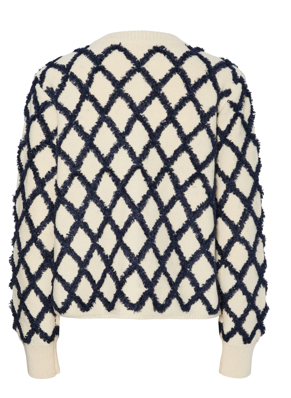 YASZIGLY LS Knit Cardiagan Birch/Navy