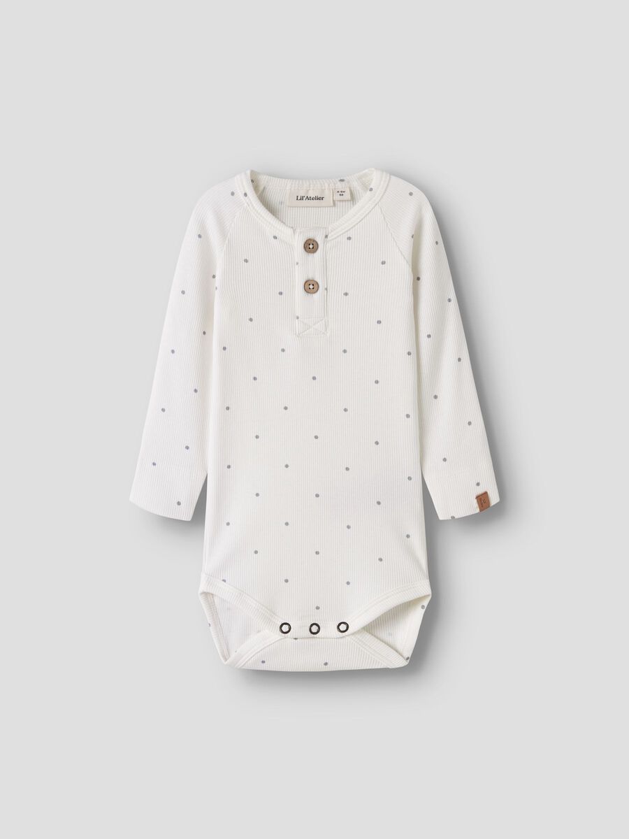 Gago Kip Ls Slim Body Coconut Milk/Sleet Dot