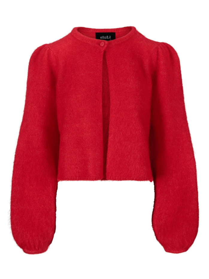 Amelia Chunky Cardigan Bright Red