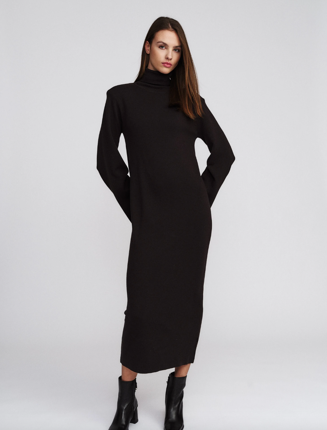 Kimberly Merino Dress Dark Brown