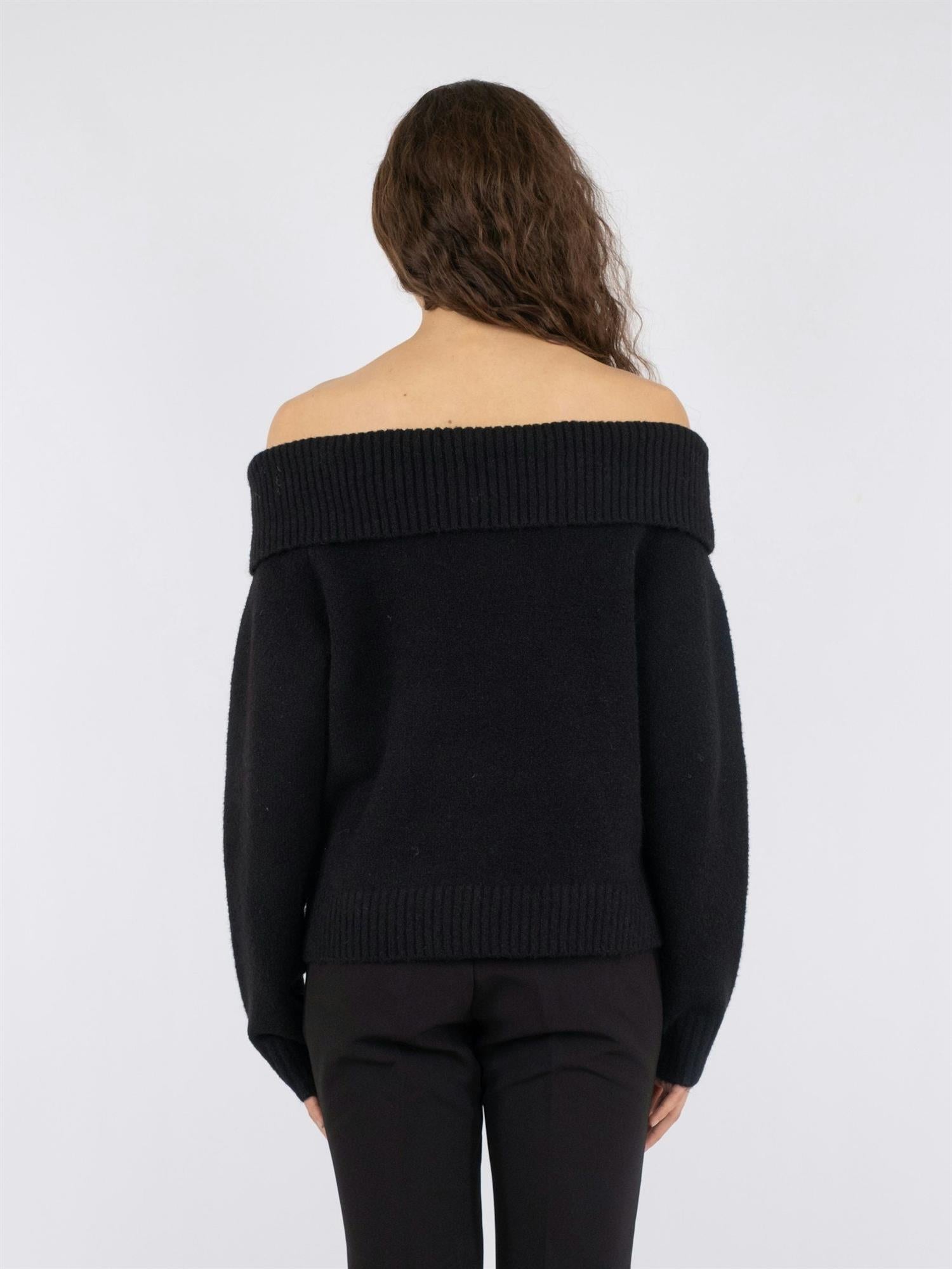 Jane Knit Blouse Black