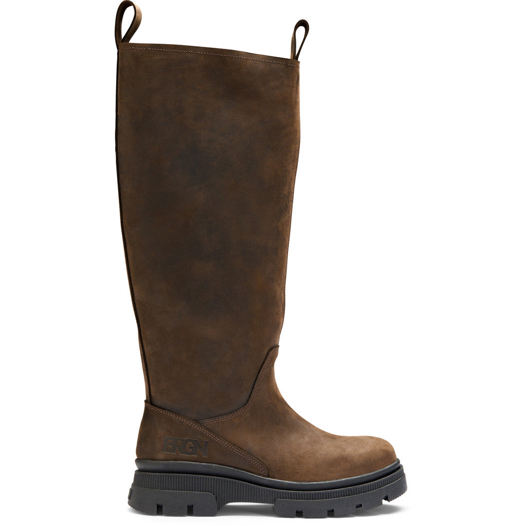High Leather Boots Brown
