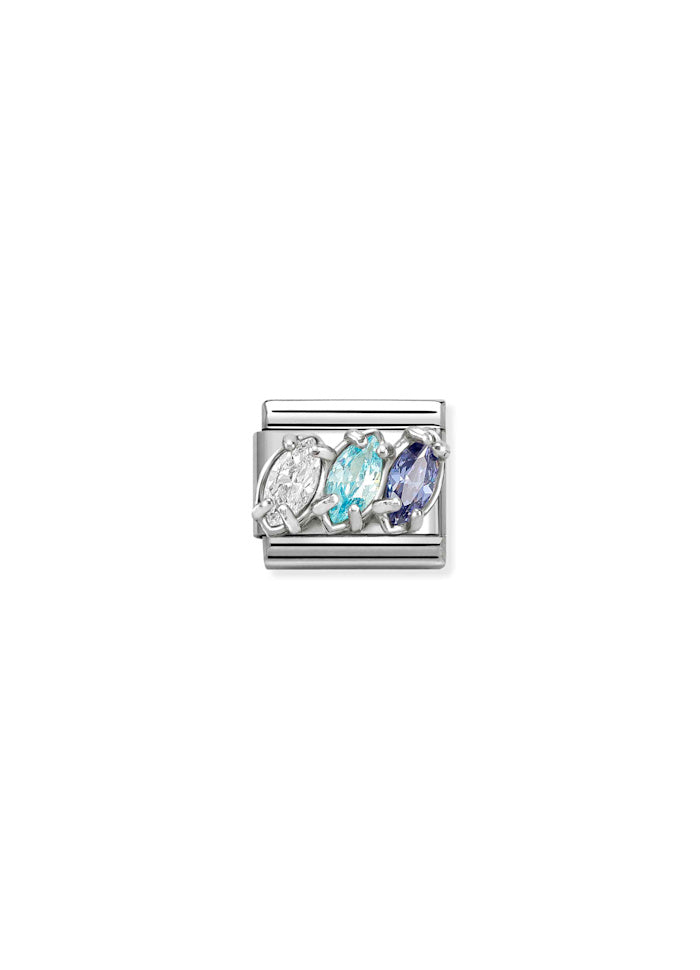 Blue/Blue Triology Stones Silver