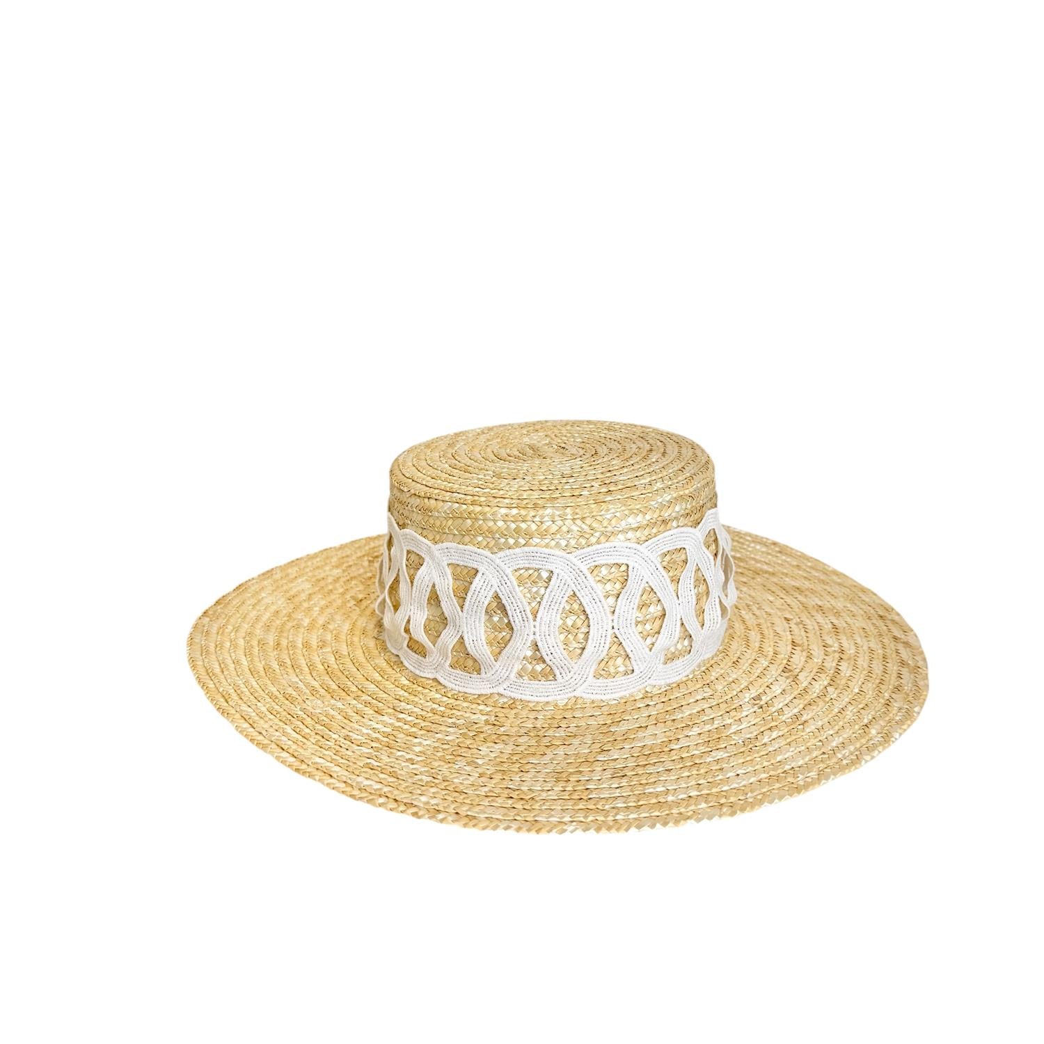 Capri Stråhatt Natur/Hvit