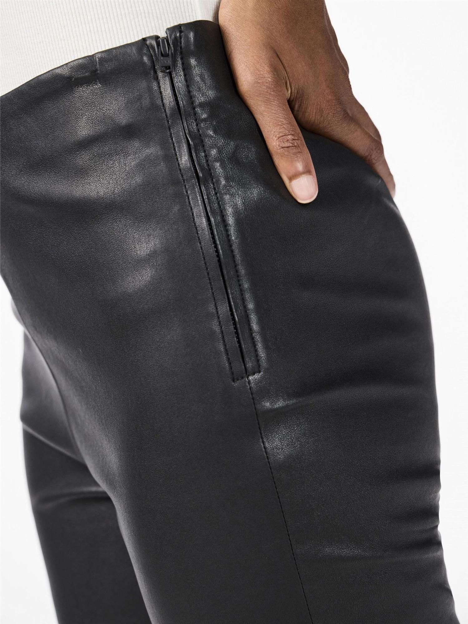 YASZELLU Bootcut Leather Pant Black