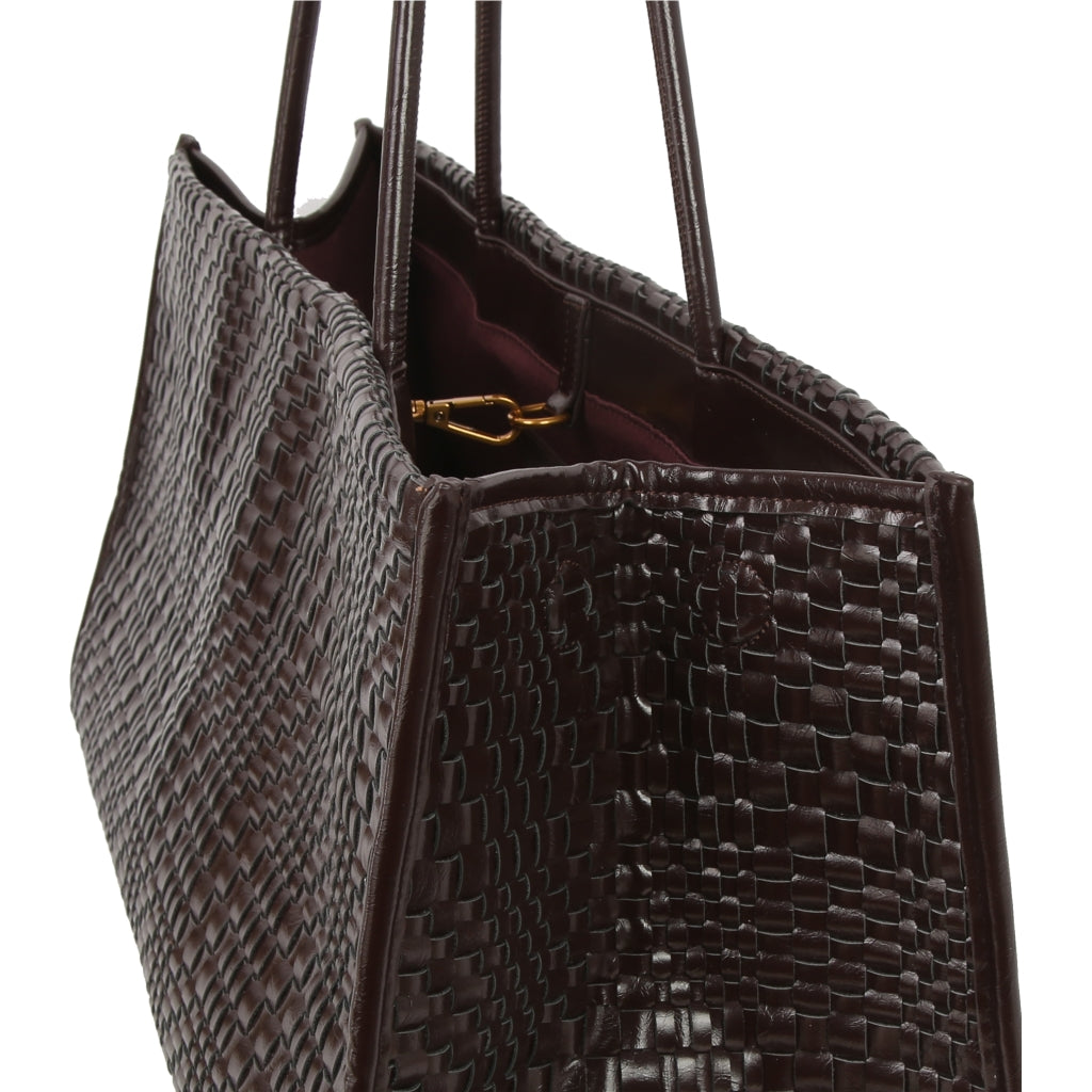 Hannah Raw Structure Braided Umber Brown