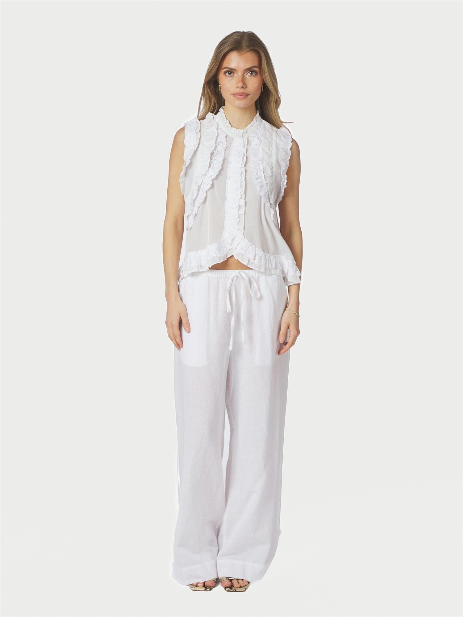 Heifa Linen Pants White