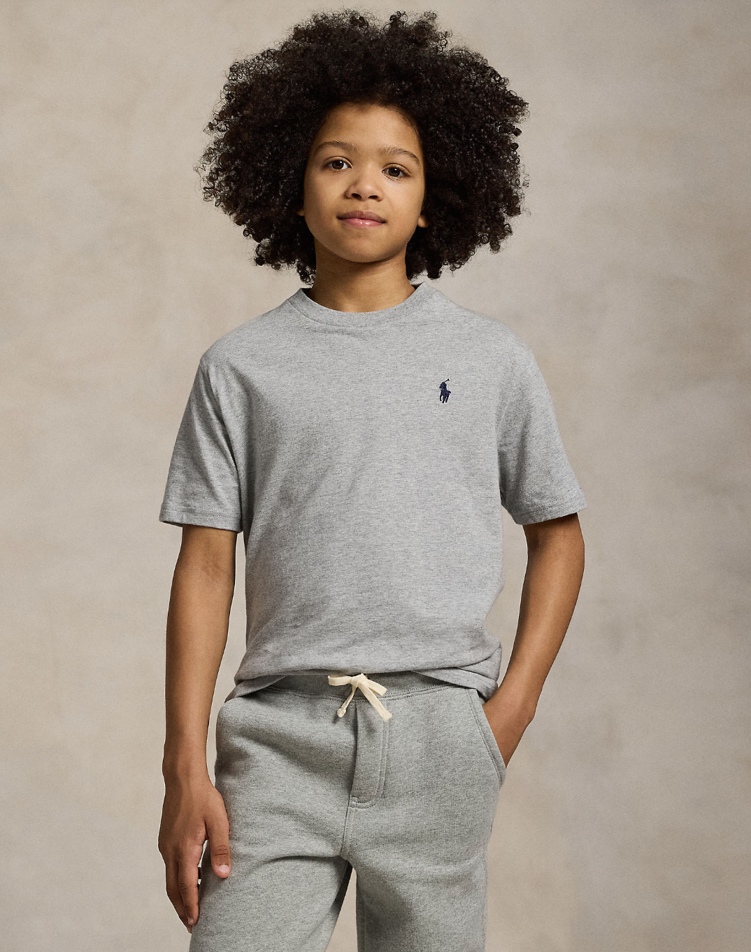 Cotton Jersey Crewneck Tee Grey