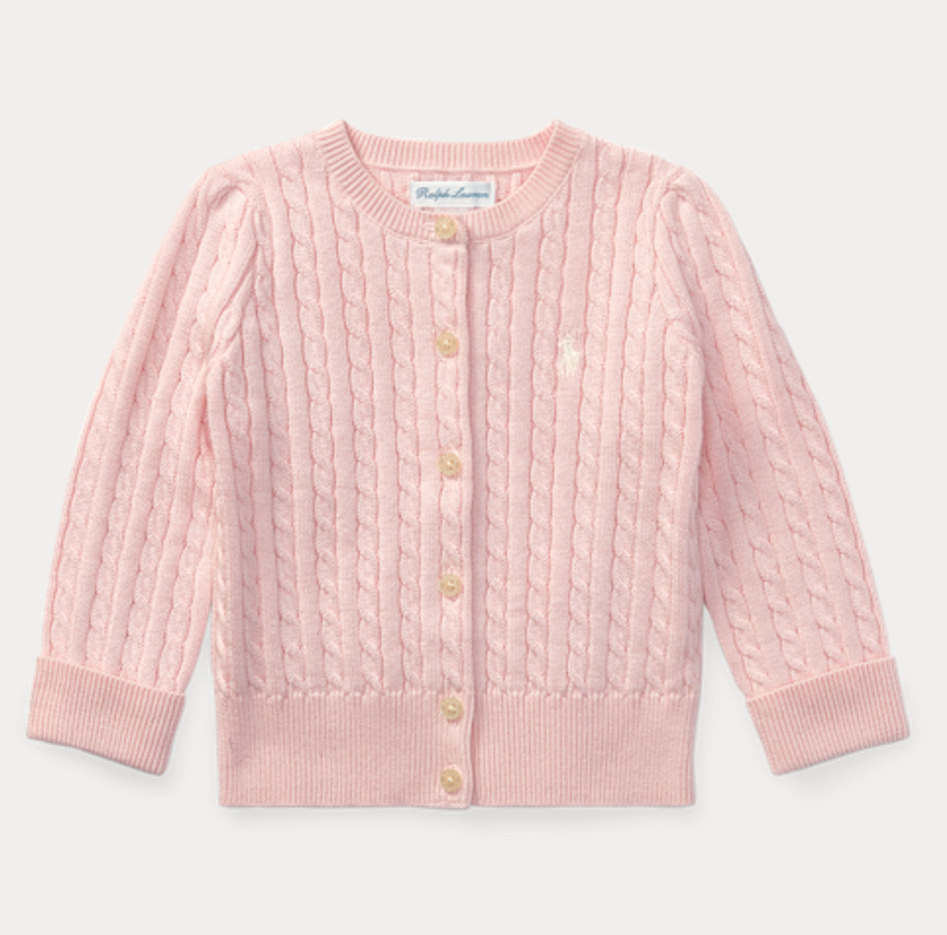 Mini Cable Cardigan Hint Of Pink