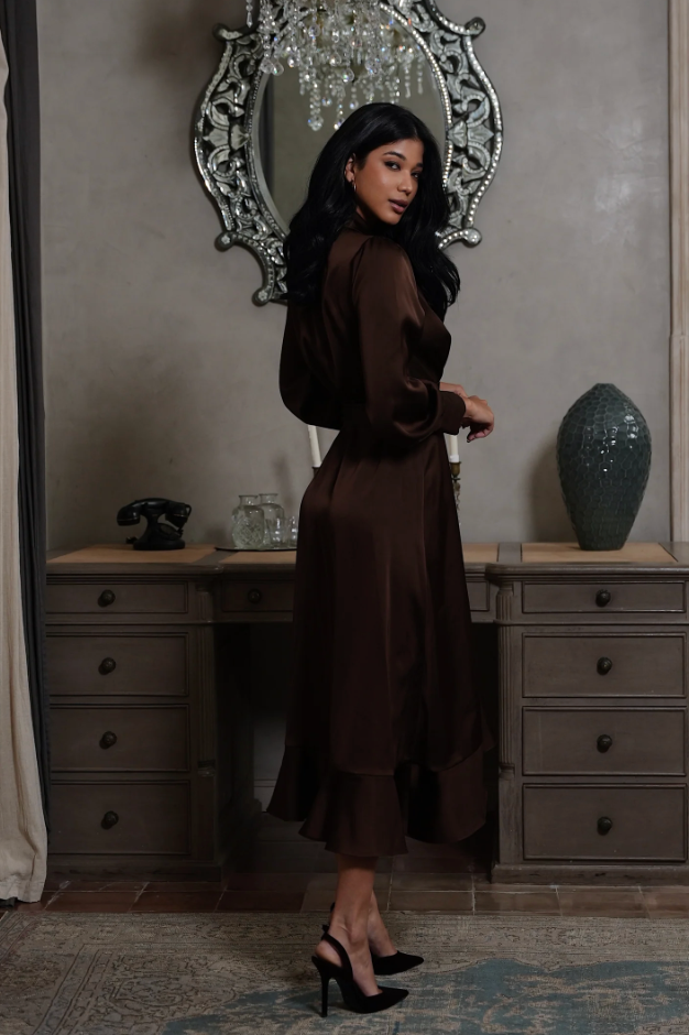 Iza Midi Dress Espresso
