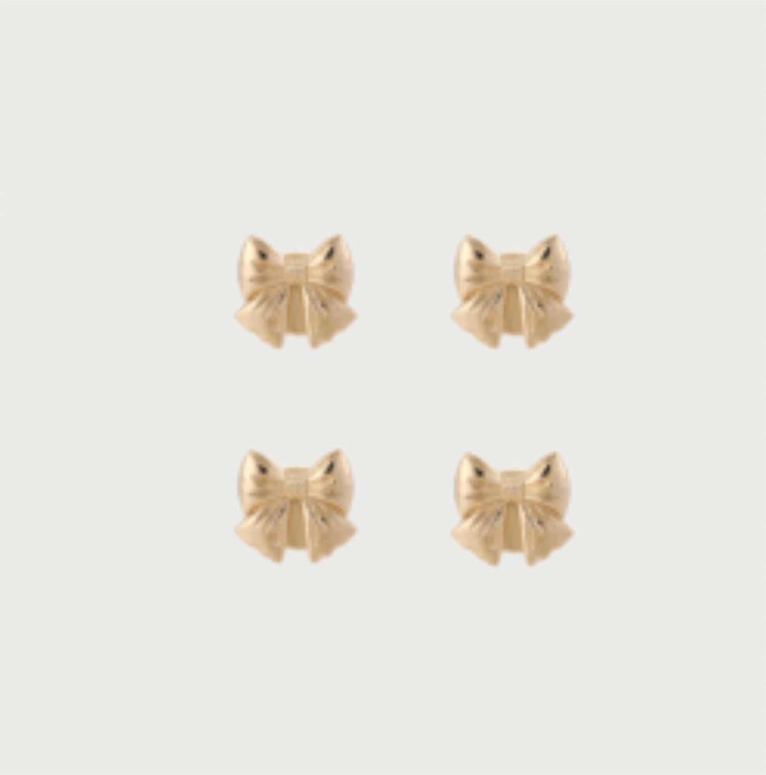 Bow Button Covers Gold