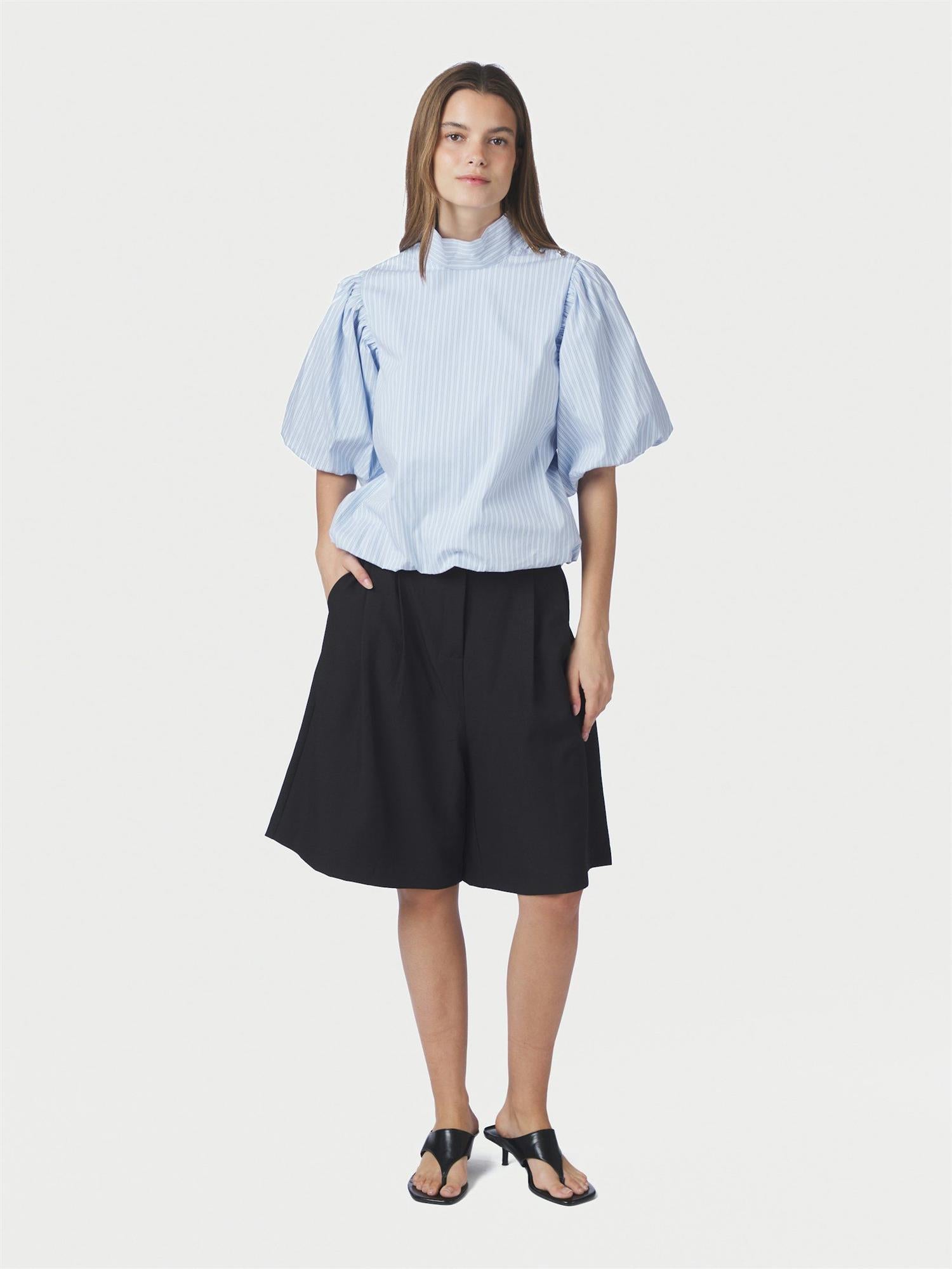 Pairsa Stripe Blouse Light Blue