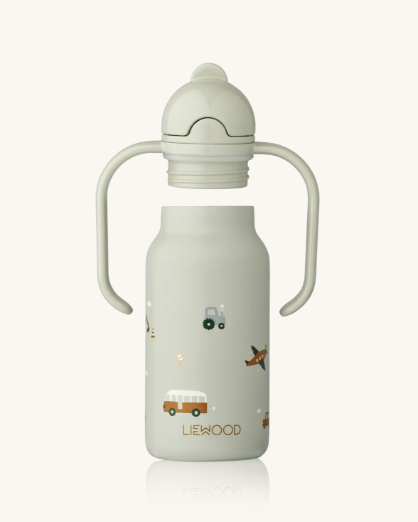 Kimmie Water Bottle 250ML Vehicles/Dove Blue