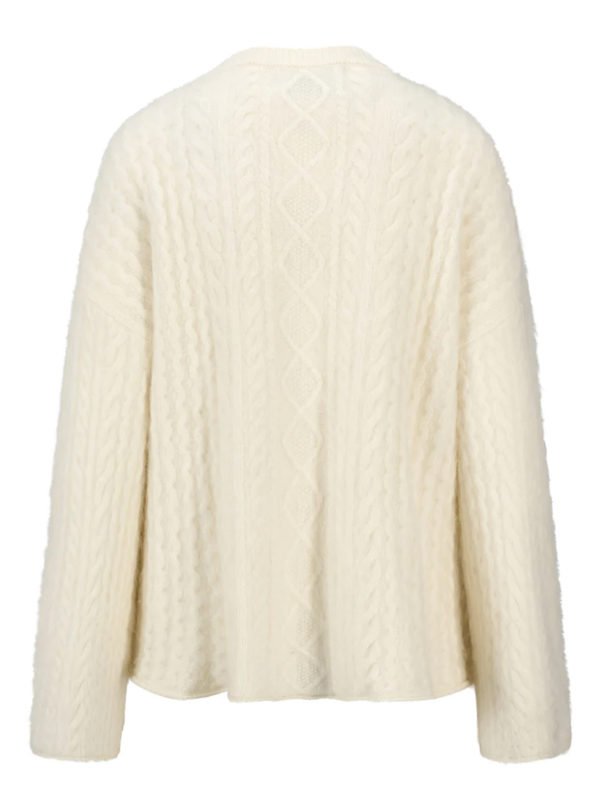 Ylva Brushed Cardigan White
