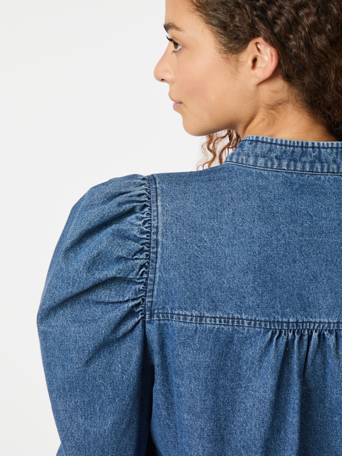 Rosslyn Denim Blouse Blue