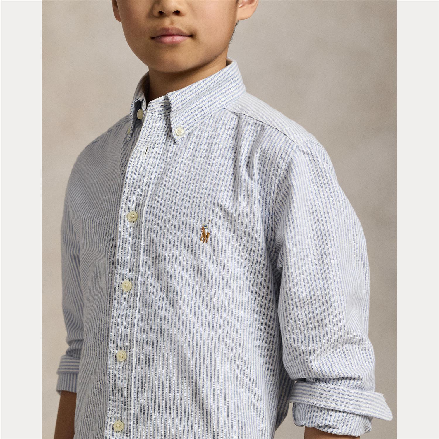 Classic Oxford Ls Shirt Lt Blue Stripe