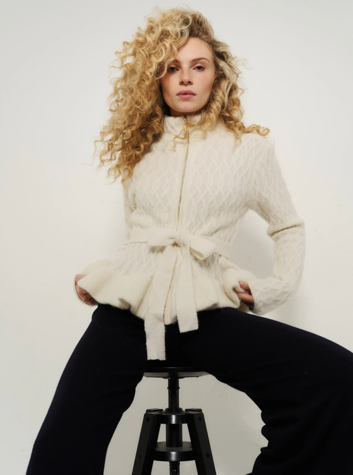 Lene Alpaca Cardigan Ivory
